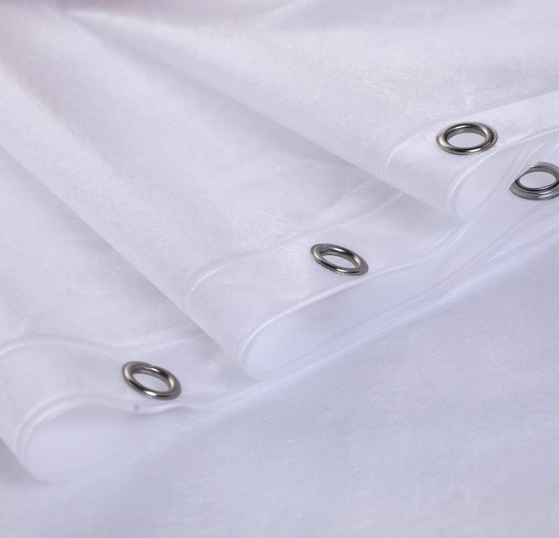 WellColor Frosted Shower Curtain Liner 76 Inches Long  EVA Translucent Extra Long Shower Liner with 3 Strong Weighted Magnets  Heavy Duty  72 x 76 Inch - Image 4